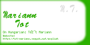 mariann tot business card